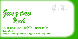 gusztav meh business card